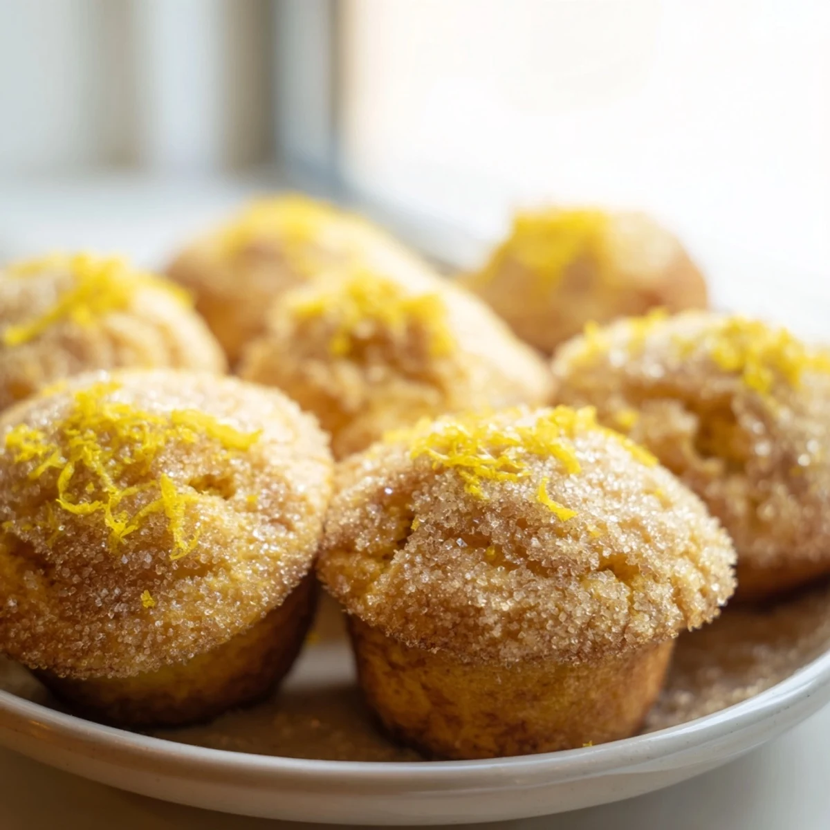 Fluffy and moist, these Simple Sweet Lemon Zest Muffins offer zesty bursts of lemon flavor alongside coffee.