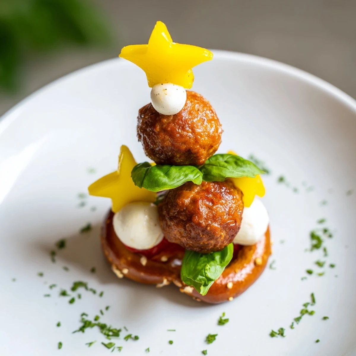 Savory Mini Meatball Christmas