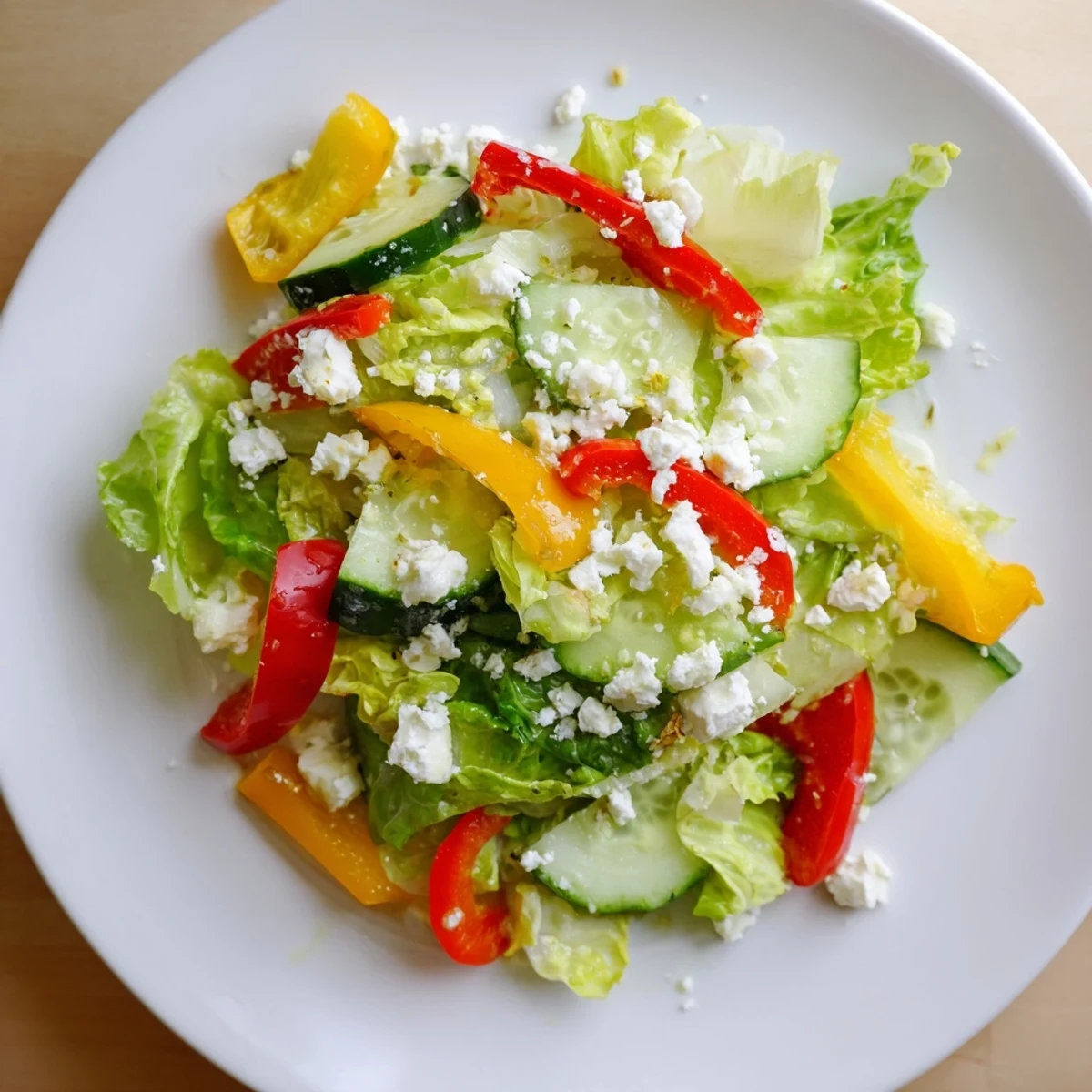 Imagine the refreshing crunch of this Bella Hadid Salad with cucumber, ready to serve!