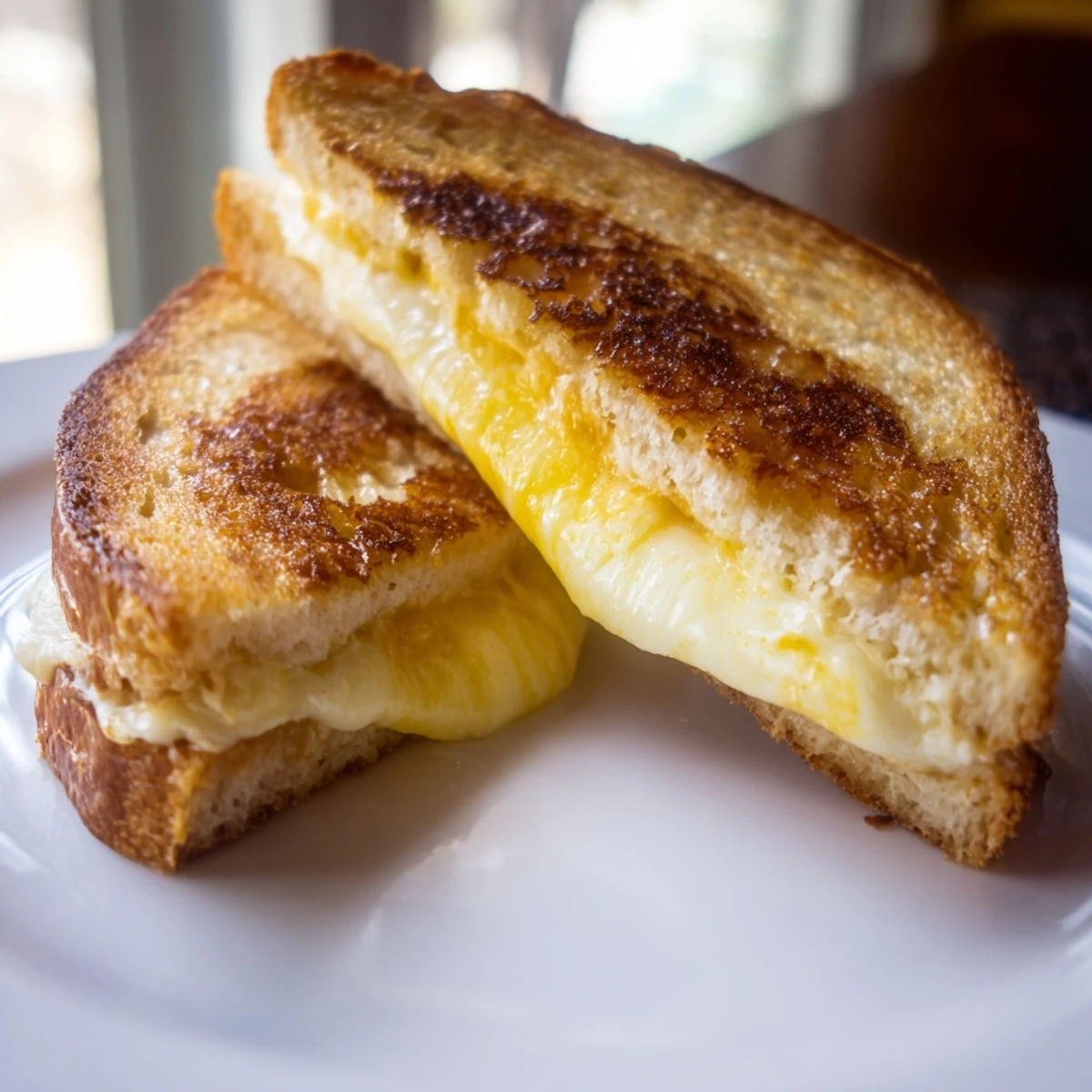 Imagine warm, savory Custard French Toast Grilled Cheese, the crispy crust filled with cheese.