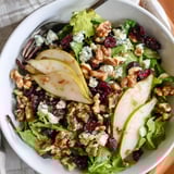 Juicy pear slices and tangy Gorgonzola cheese rest on crisp greens, drizzled with honey-balsamic vinaigrette in this vibrant Pear Gorgonzola Salad.