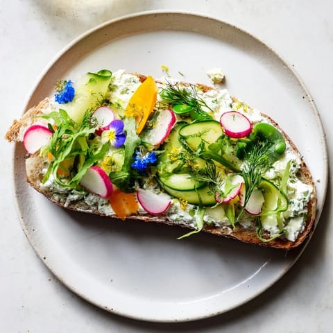 Fresh Meadow Garden Vegetable Tartines