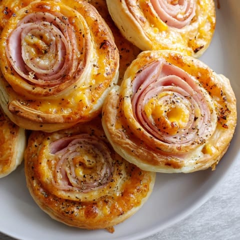 Savory Ham Cheese Pinwheels
