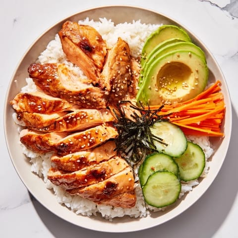 Japanese Salmon Chicken Bowl