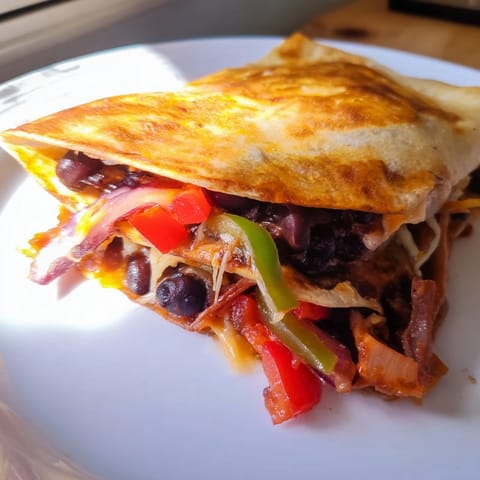 Black Bean Cheesy Quesadilla