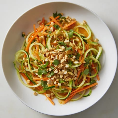 Enjoy the Spicy Cucumber Noodle Bowl, showing a fresh, colorful, and deliciously crunchy dish.
