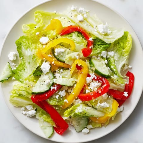 This Bella Hadid Salad looks delightfully crisp, with colorful bell peppers and a zesty lemon dressing.