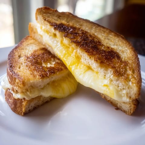 Imagine warm, savory Custard French Toast Grilled Cheese, the crispy crust filled with cheese.