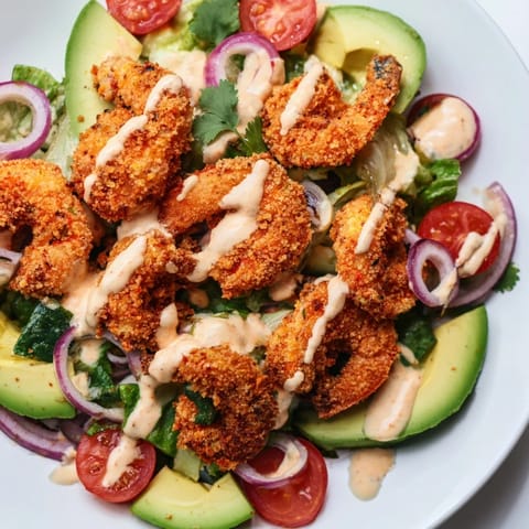 Spicy Crispy Shrimp Salad