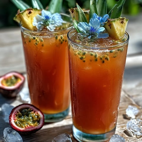 Iced Guava Passionfruit Drink