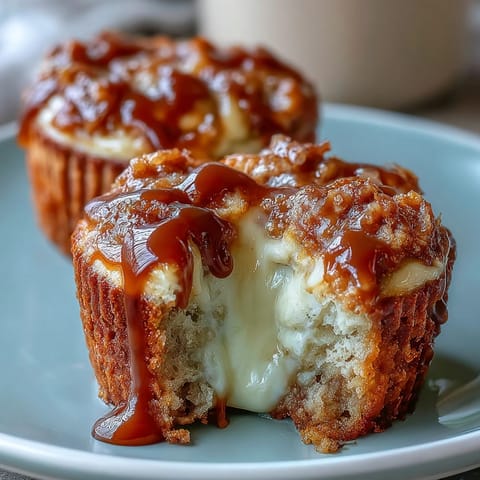 Caramel Cream Cheese Swirl Muffins