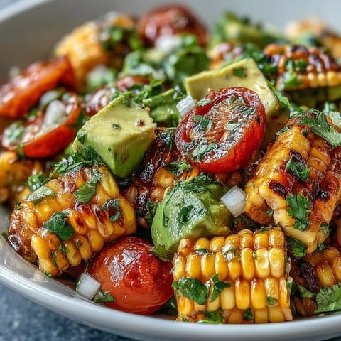 Summer Corn Tomato Avocado Salad