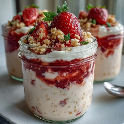 Strawberry Cheesecake Overnight Oats