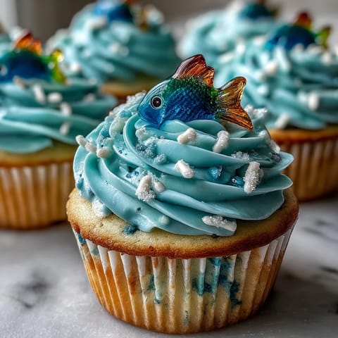 Zodiac Pisces Cupcakes Fish