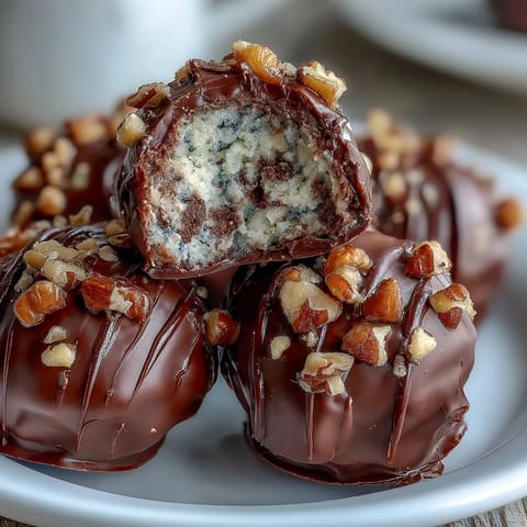 Luxurious Dubai Chocolate Strawberry Truffles with gold flakes, dark chocolate coating, and freeze-dried strawberry dust in an elegant dessert presentation.