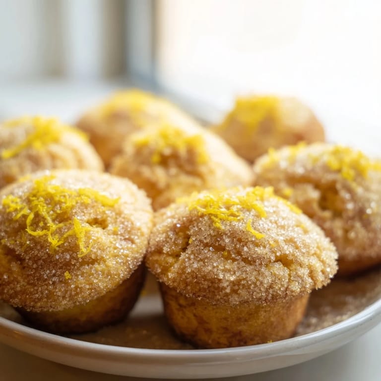 Fluffy and moist, these Simple Sweet Lemon Zest Muffins offer zesty bursts of lemon flavor alongside coffee.