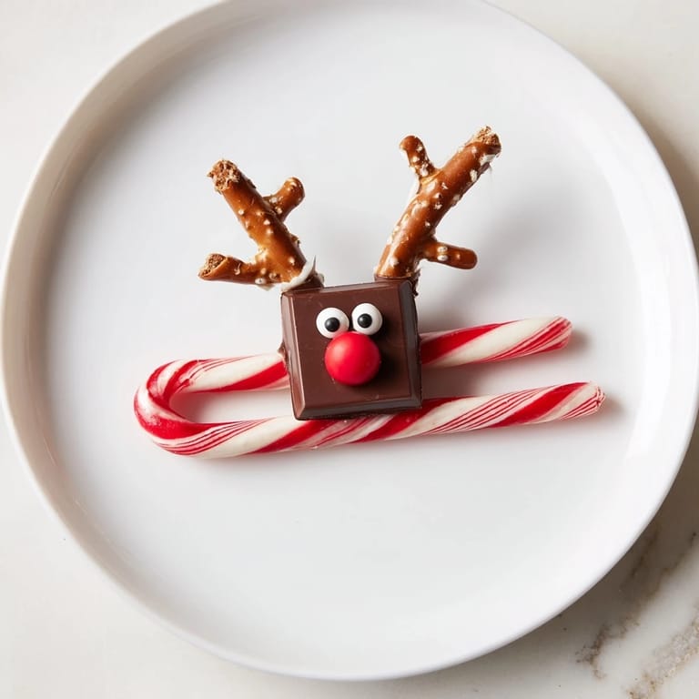 Kids will love building these simple Rudolph Candy Cane Sleds with candy canes, eyes, and noses.