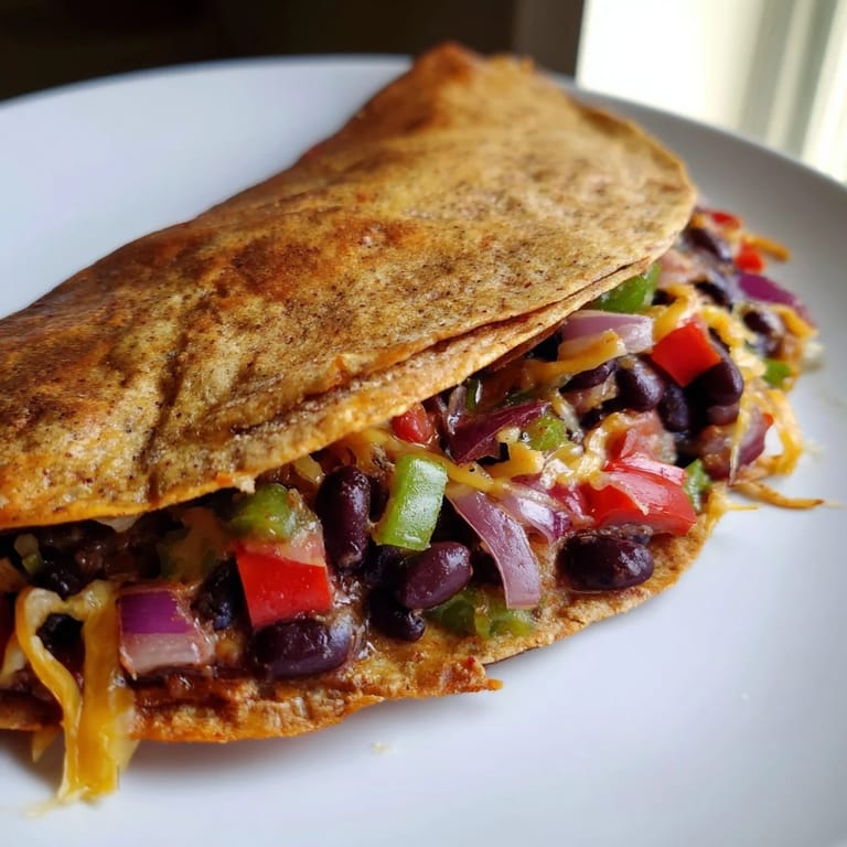 A delicious, melty Black Bean Quesadilla with vibrant salsa, offering a satisfying vegetarian meal.