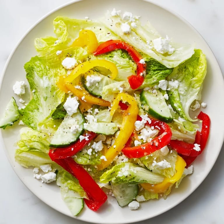 This Bella Hadid Salad looks delightfully crisp, with colorful bell peppers and a zesty lemon dressing.