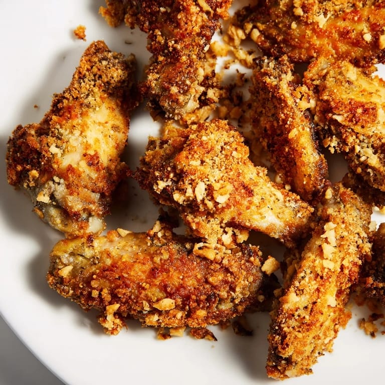 Crispy Baked Parmesan Chicken Wings, perfectly seasoned with herbs and spices, ideal for game day.
