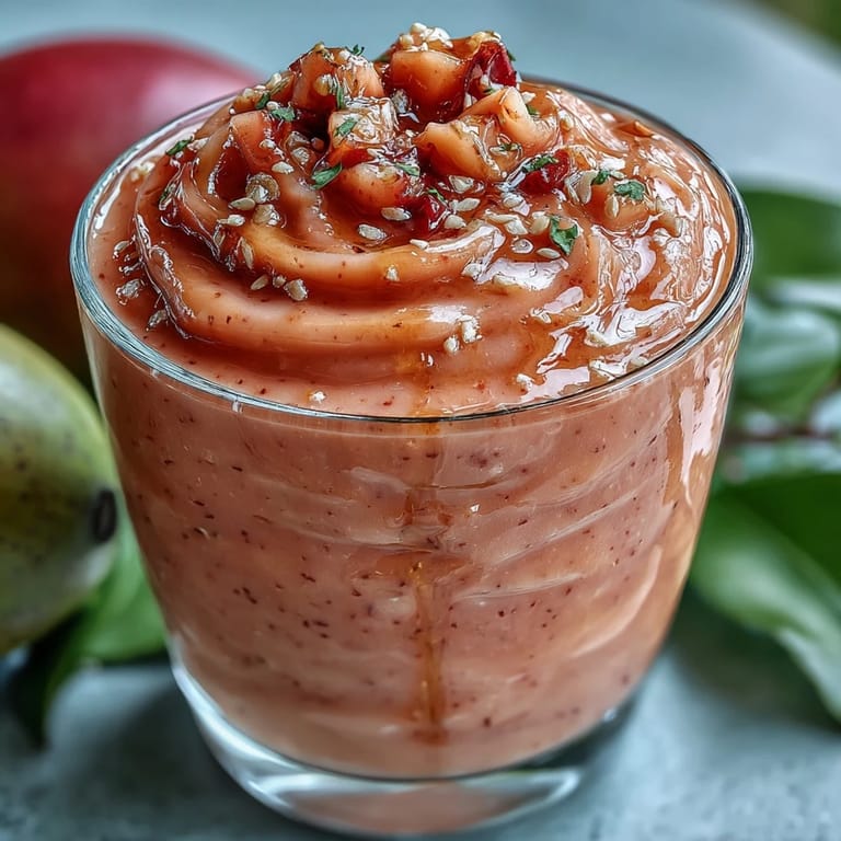 Enjoy a vibrant Guava Juice Smoothie with tropical notes, served over ice for an energizing afternoon pick-me-up.