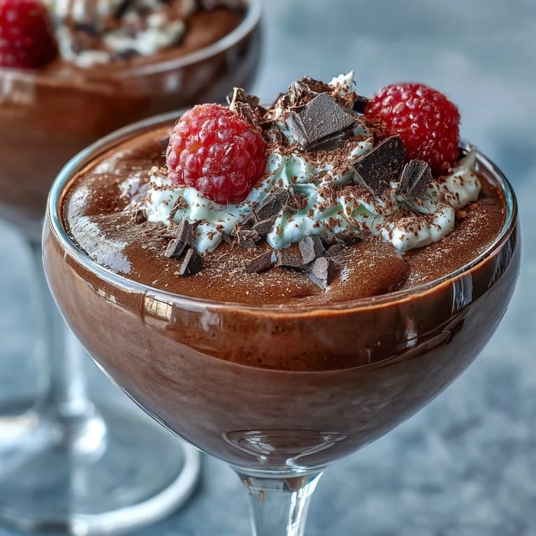 Rich and creamy chocolate mousse made with cottage cheese and Greek yogurt for a protein-packed dessert.