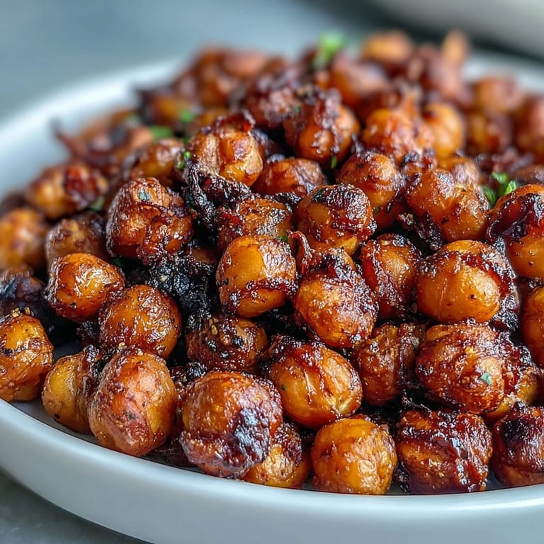 Golden roasted chickpeas with smoky paprika and cumin, crunchy and packed with plant-based protein.