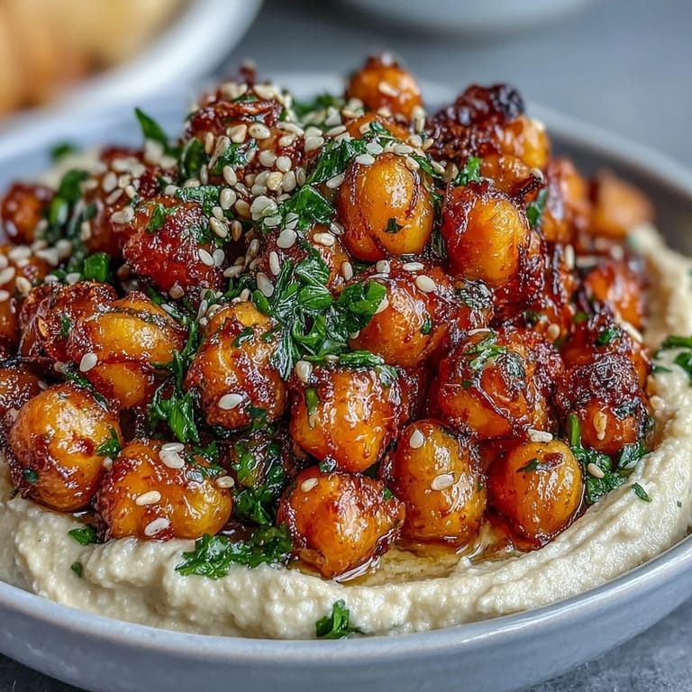 Wholesome chickpea bowls topped with golden roasted chickpeas, grilled zucchini, and lemon wedges for a satisfying gluten-free dish.